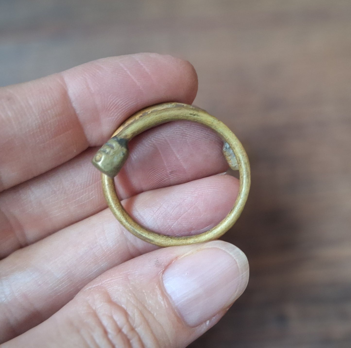 Vintage Nepalese brass Citipati ring