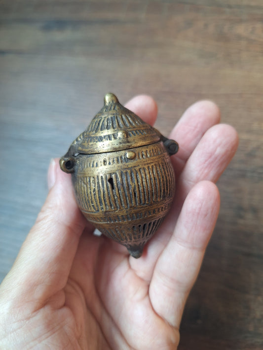 Old bronze Indian betel nut box