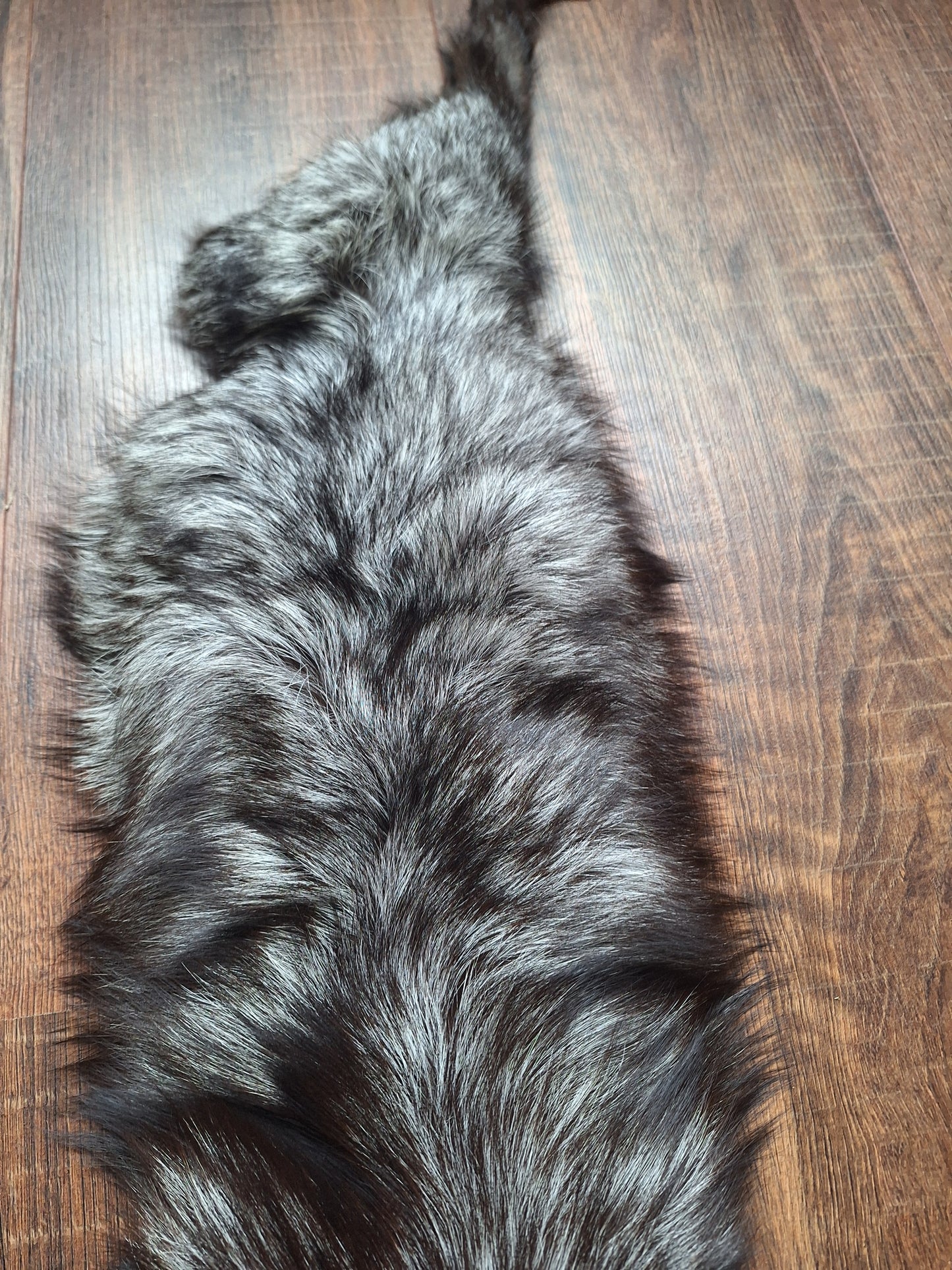 Silver fox hide crafting piece