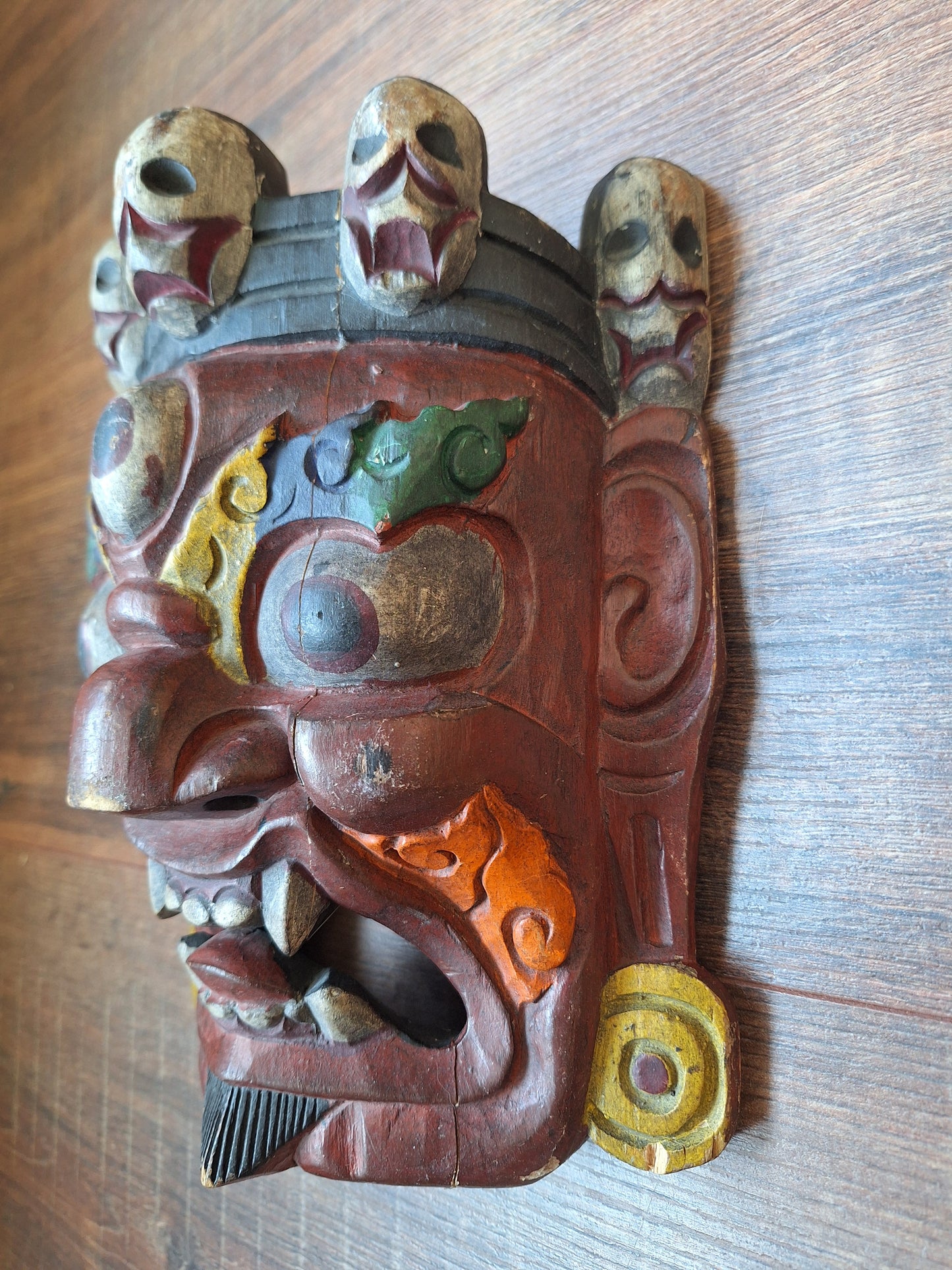 Vintage wooden Mahakala mask, B-quality