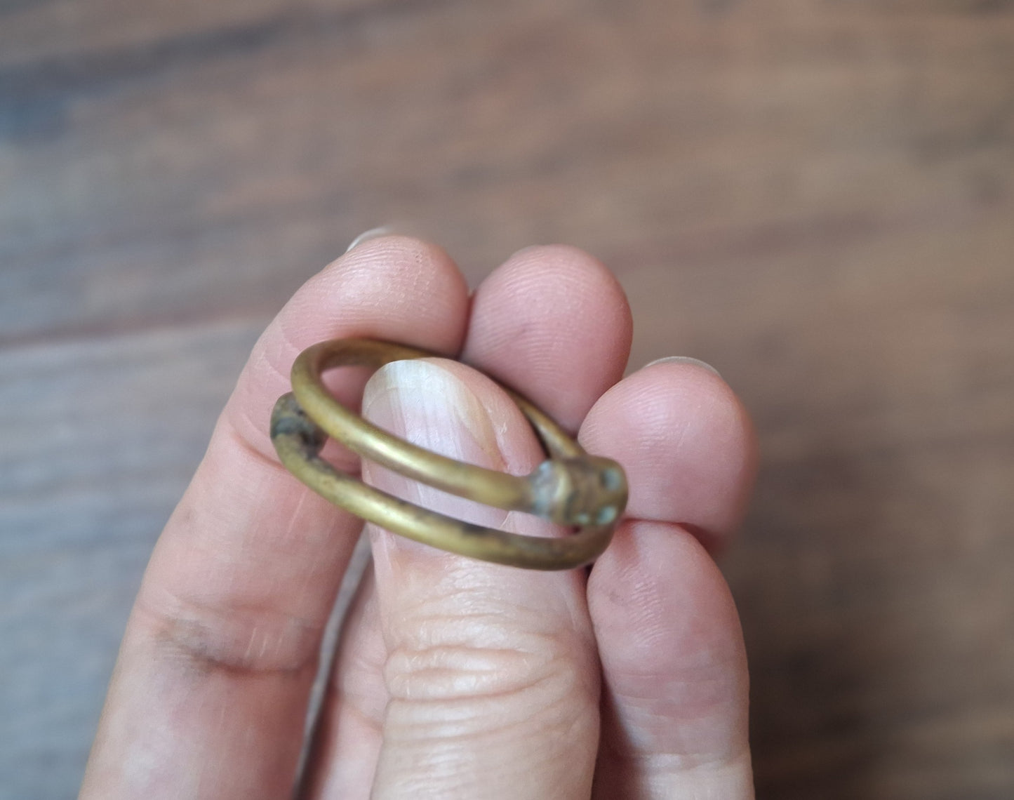 Vintage Nepalese brass Citipati ring