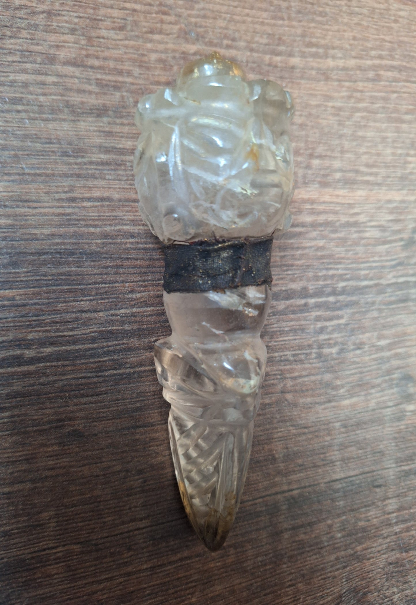Vintage quartz crystal phurba #4