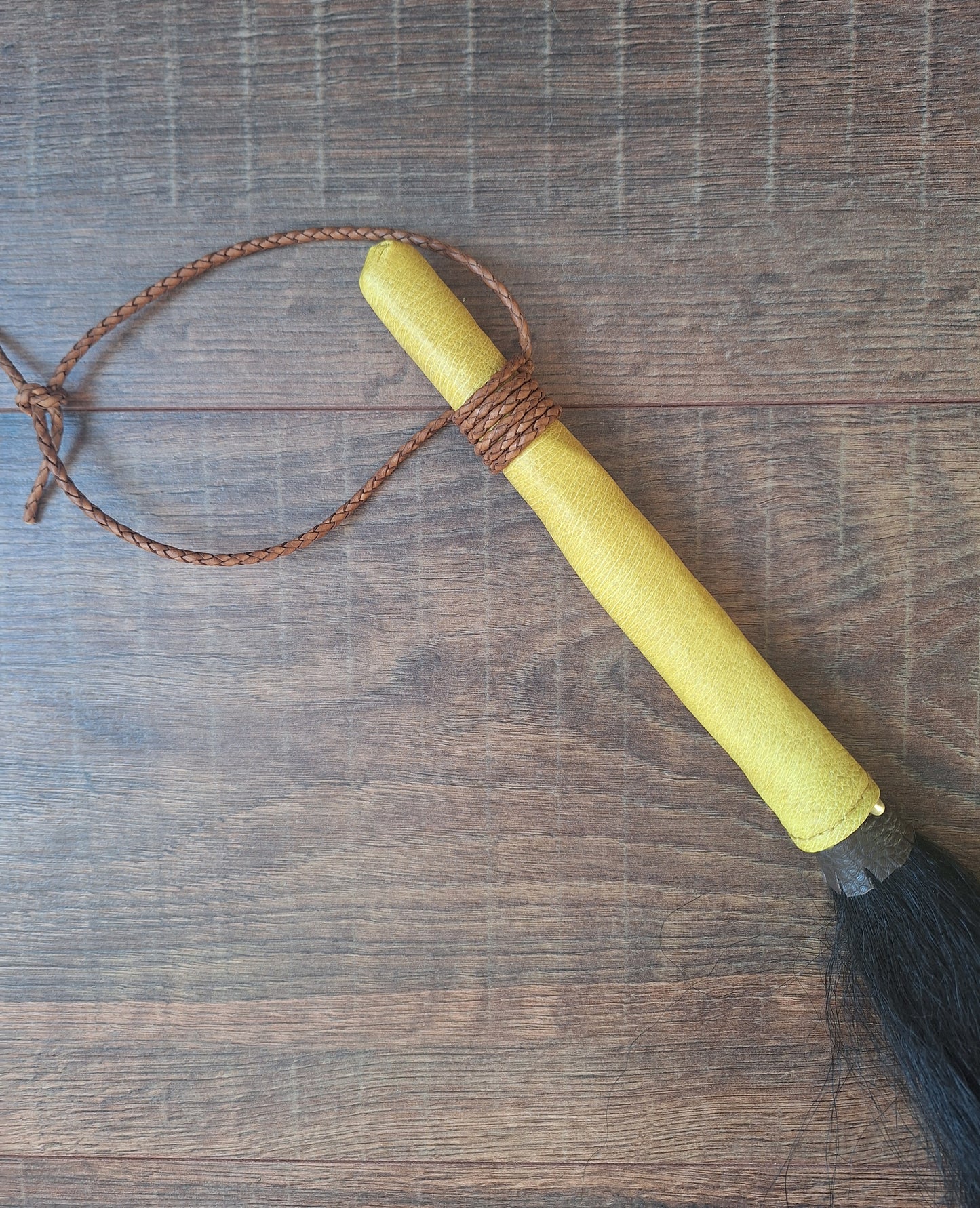 Yak tail shamanic whip