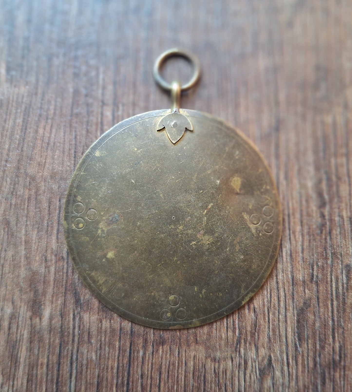 Vintage brass mirror Dzogchen 62 millimeters