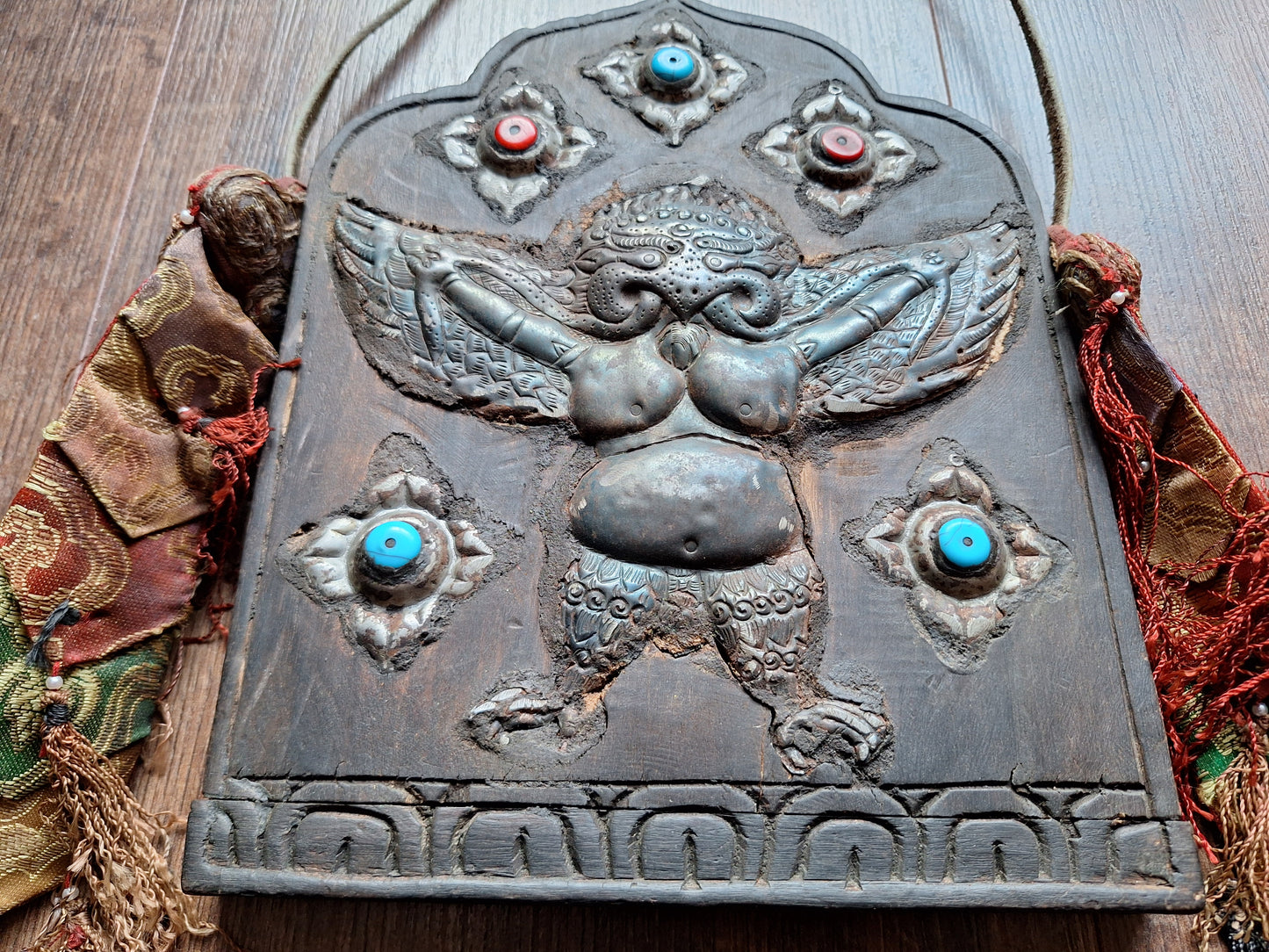 Vintage wooden wallhanger Garuda