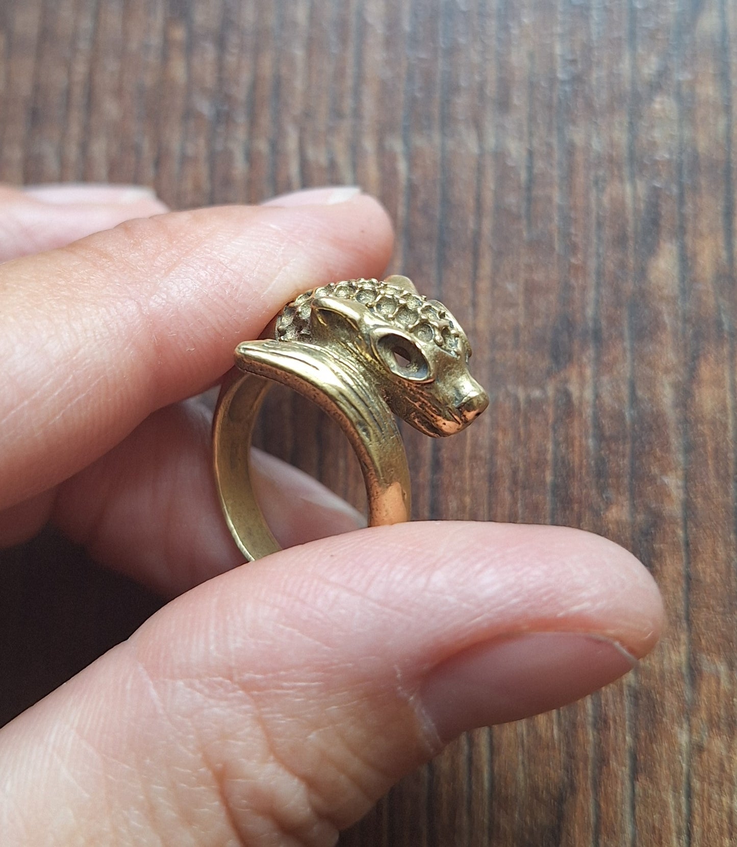 Brass ring Leopard