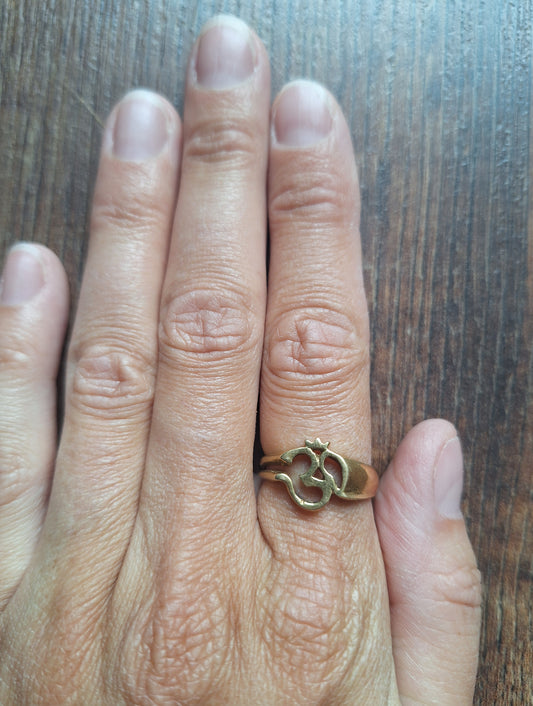 Brass ring Aum