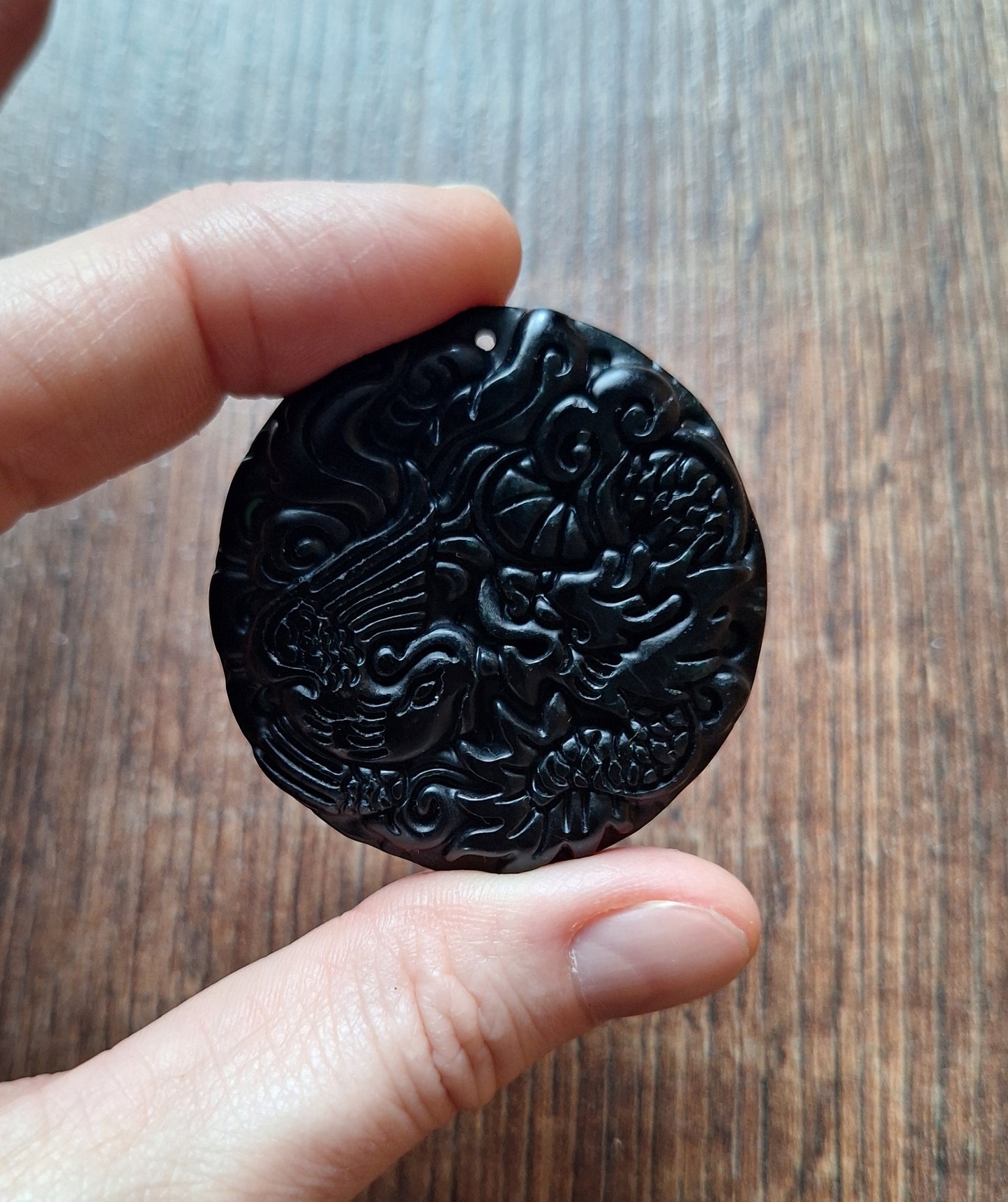 Jade pendant Dragon and Phoenix