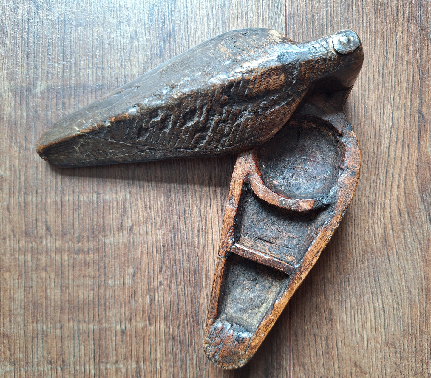Antique Indian wooden tikka box