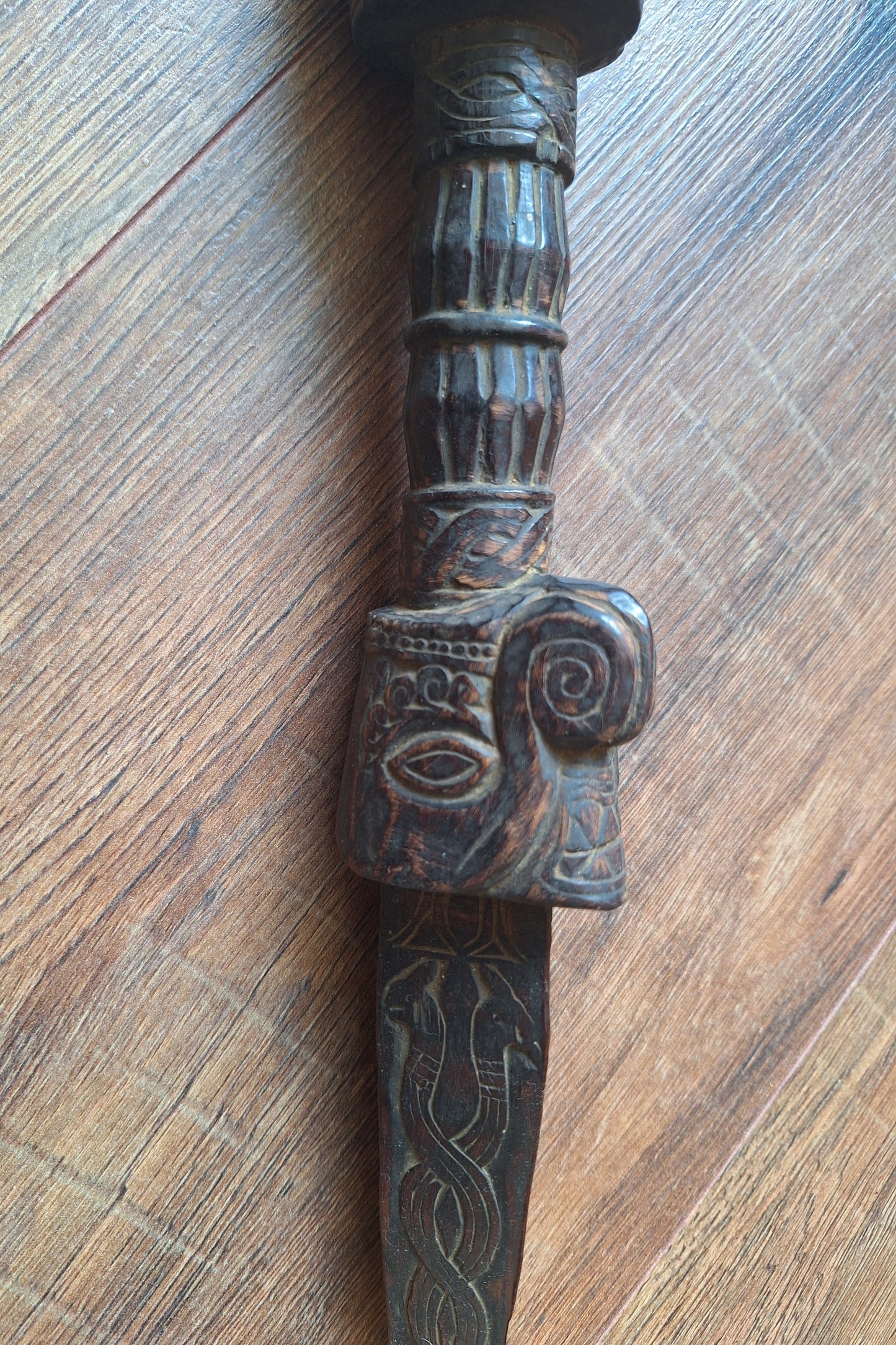 Vintage Nepalese dhyangro drum handle #2