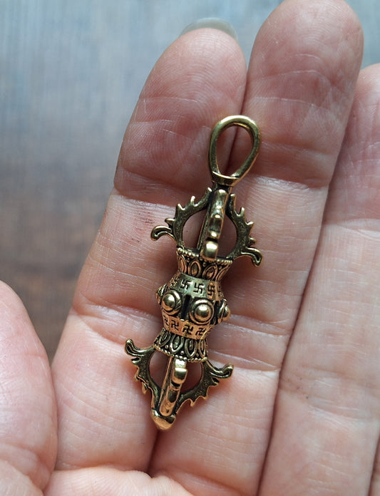 Brass dorje pendant