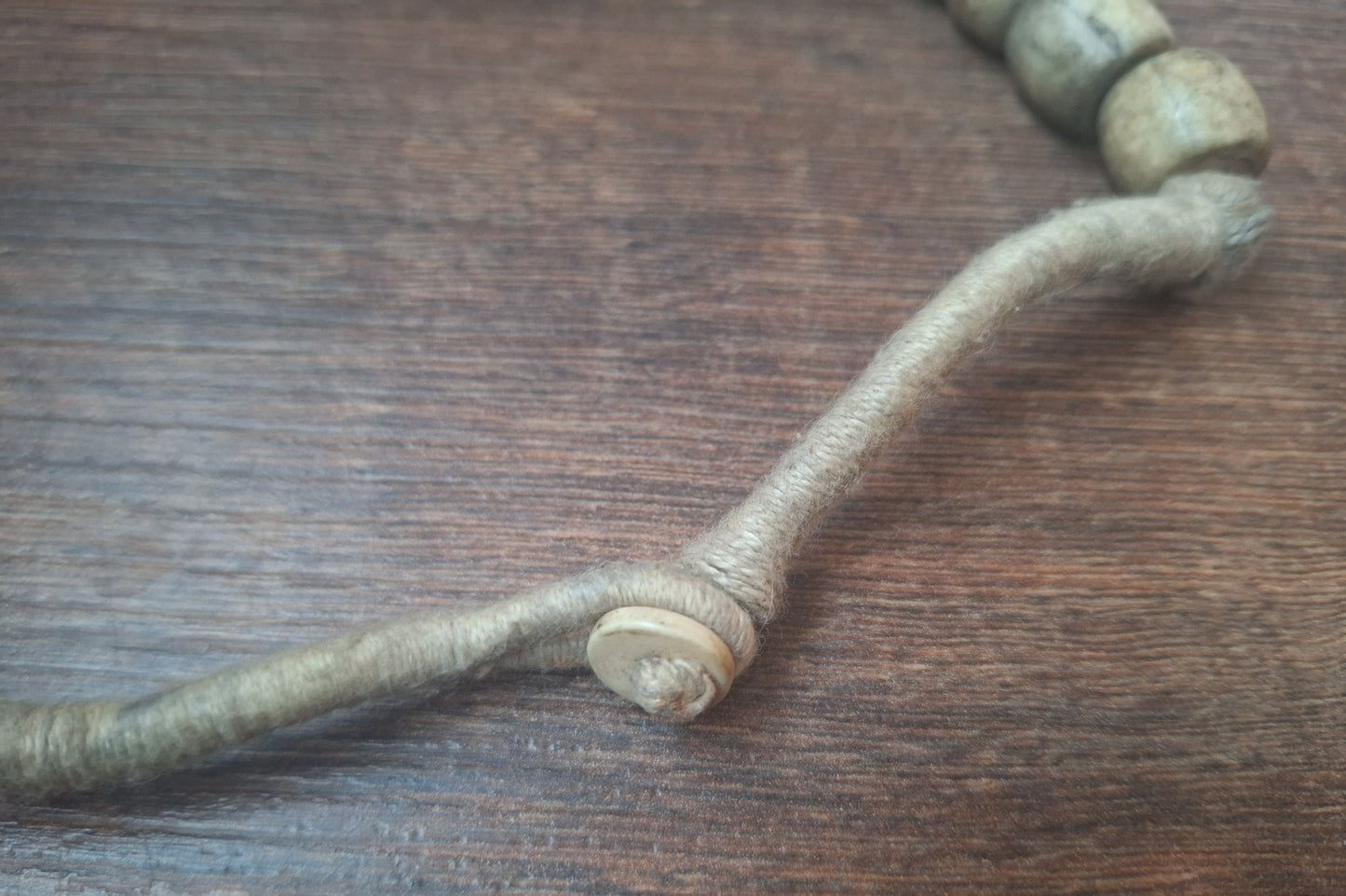 Old Nepalese bone bead necklace