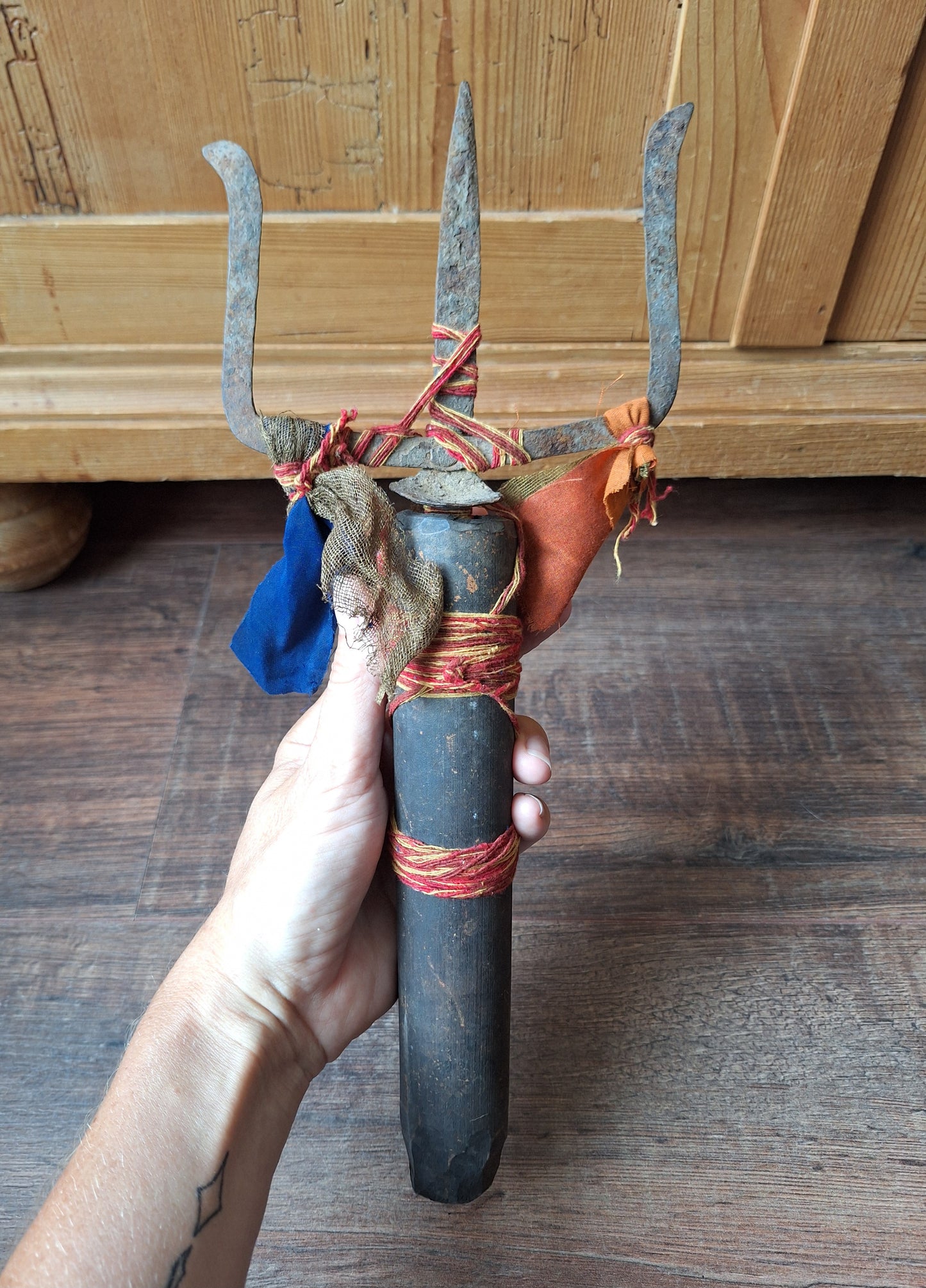 Old Nepalese shamanic trident set #2