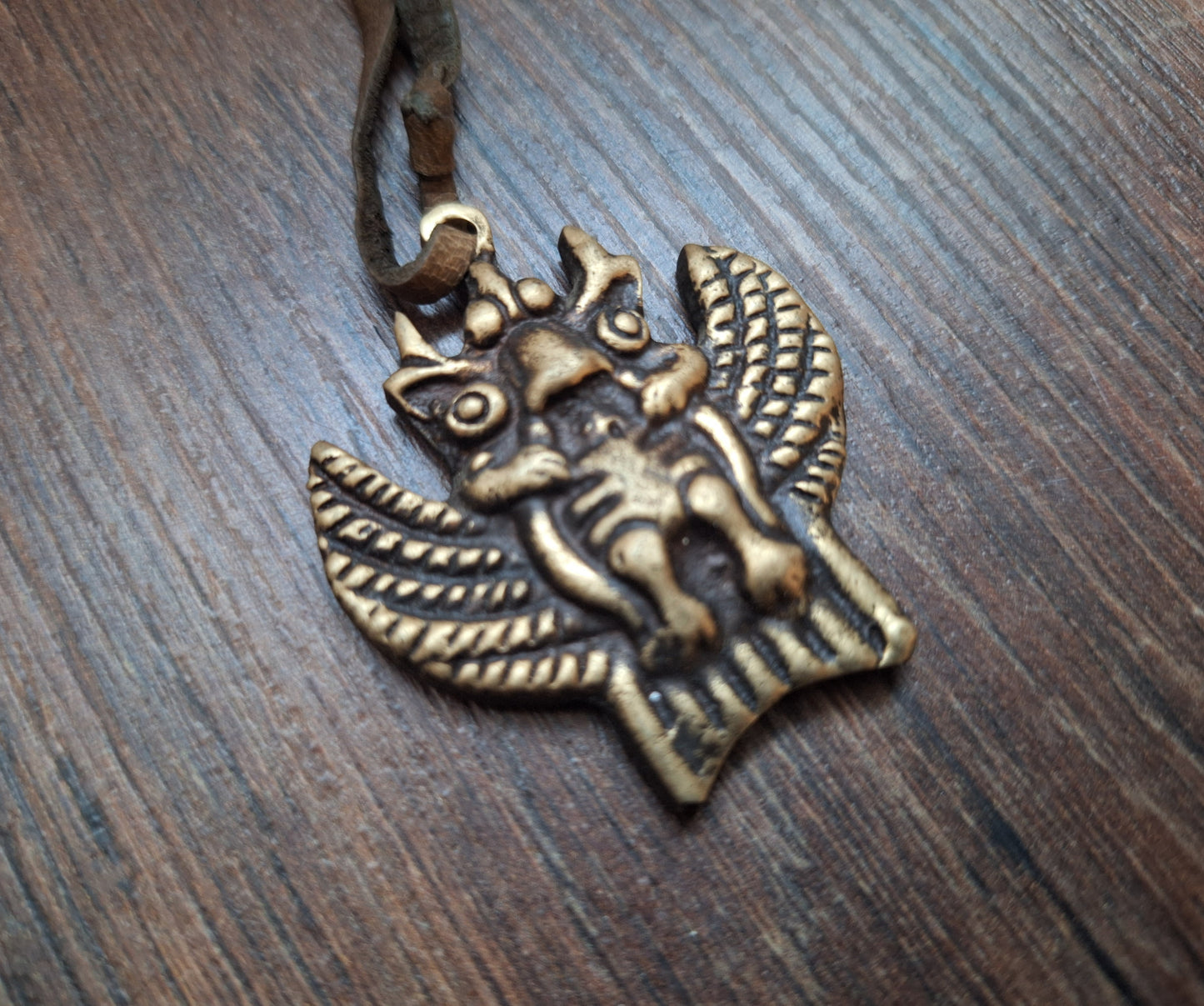 Vintage bronze thogchag pendant Garuda