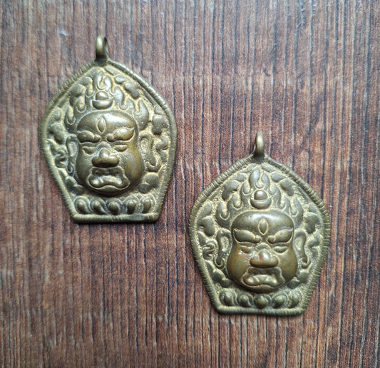 Vintage bronze pendant Mahakala