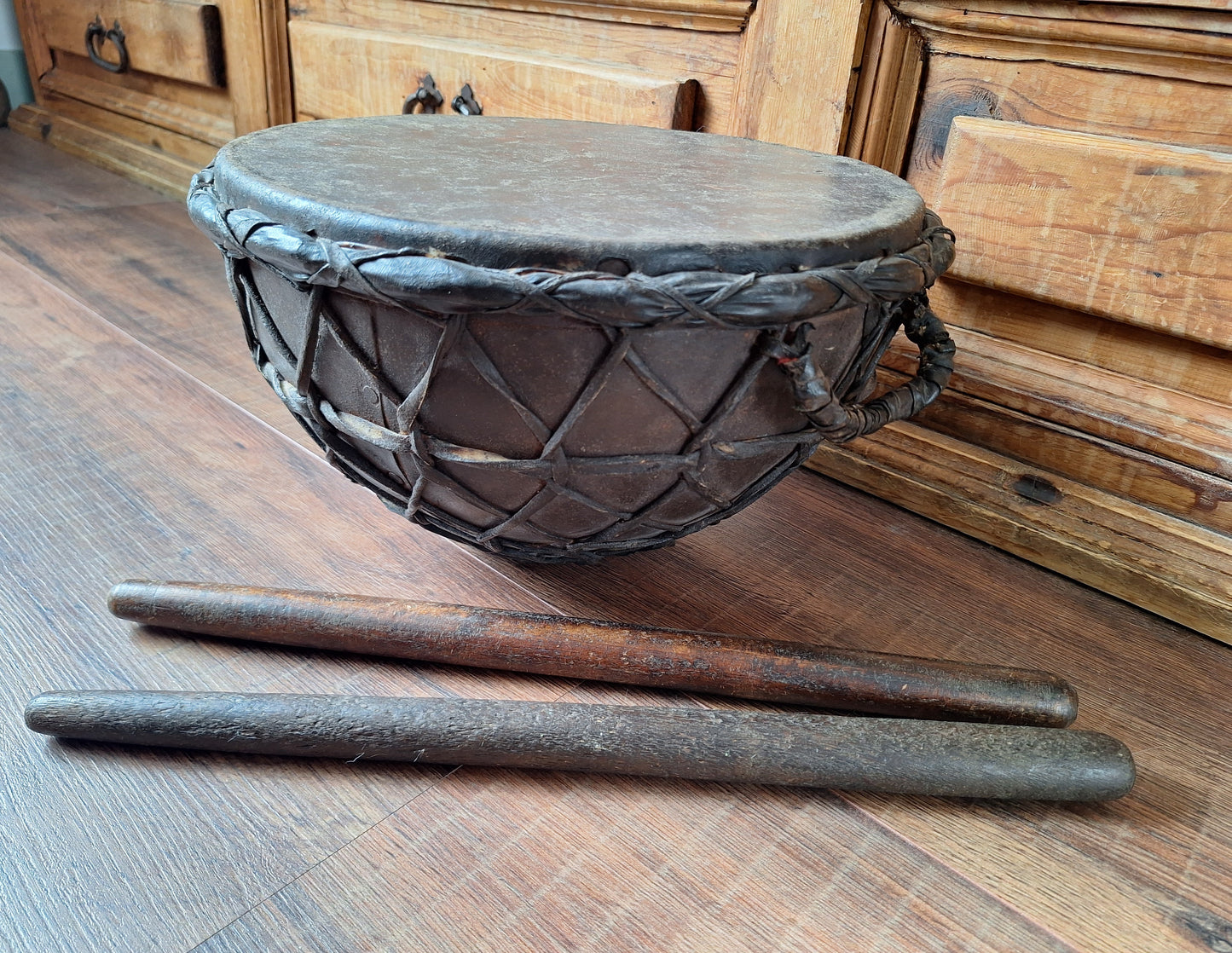 Old African traditional coptic church drum