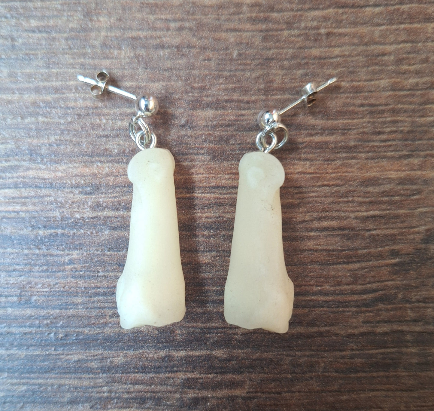 Roe deer foot bones amulet earrings
