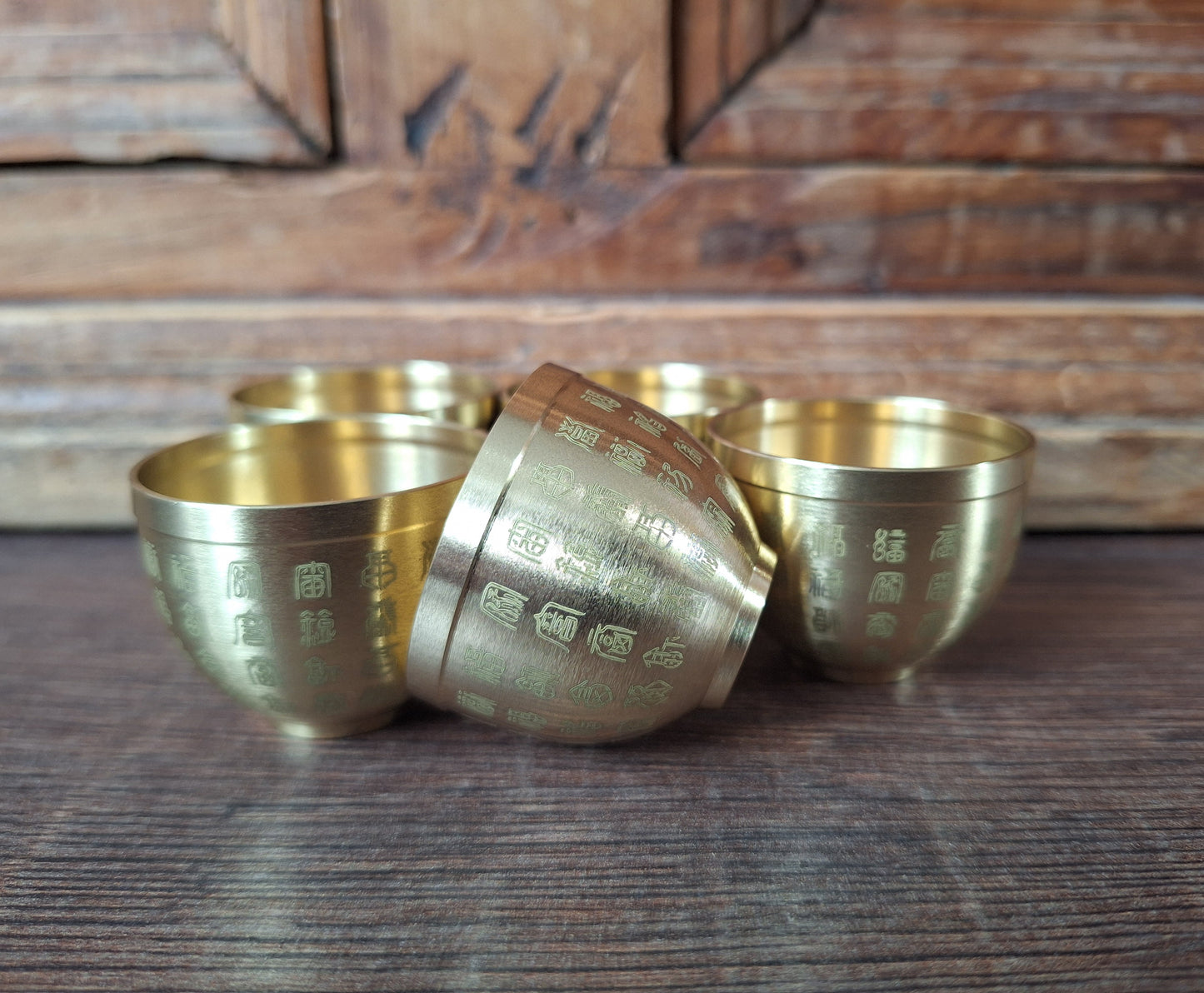 Stainless steel offering bowl Hundred Blessings