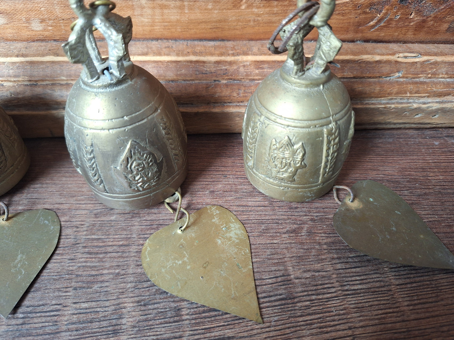 Vintage Thai Buddhist temple bells, set of 4