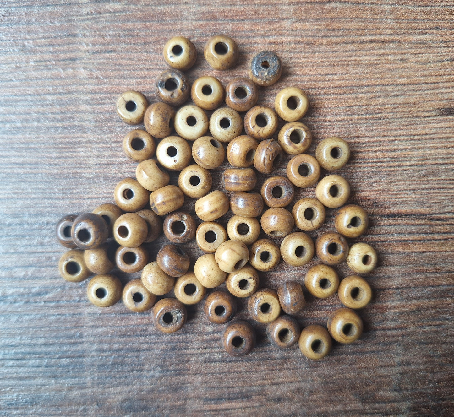 Vintage yak bone beads, set of 50