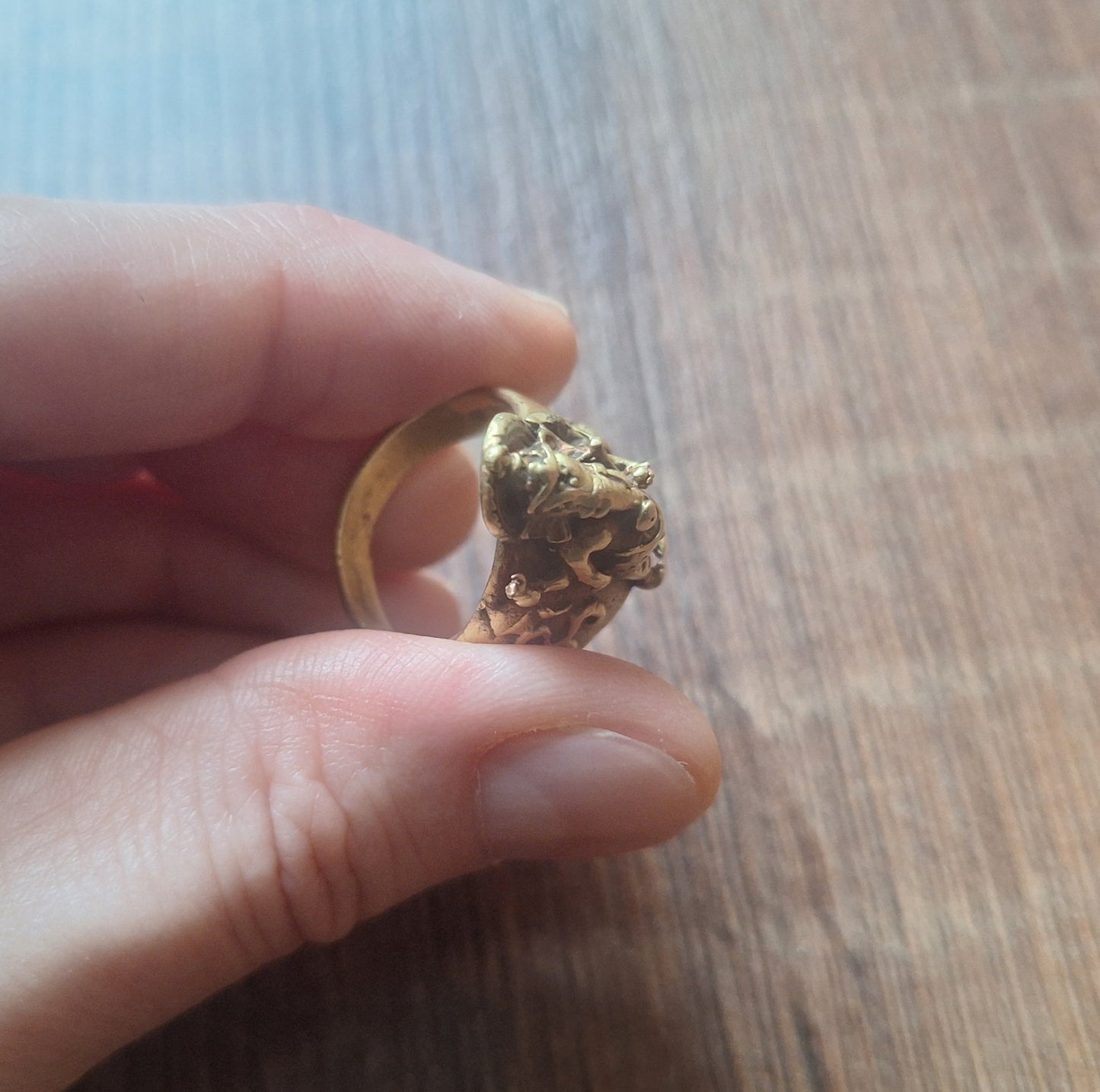Brass ring Ganesha