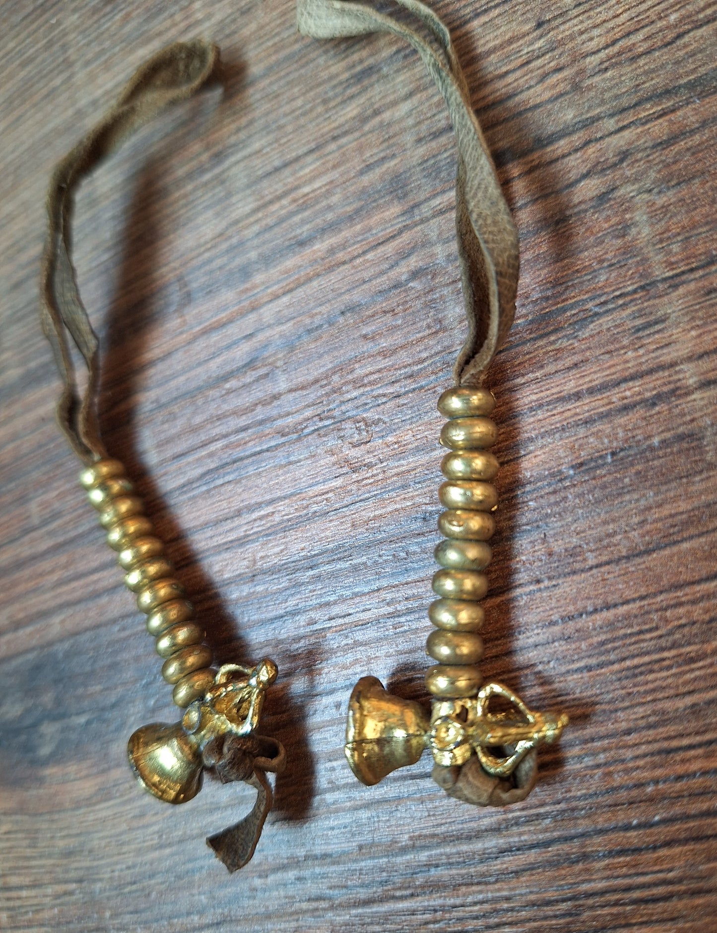 Vintage Tibetan mala counters, set of 2