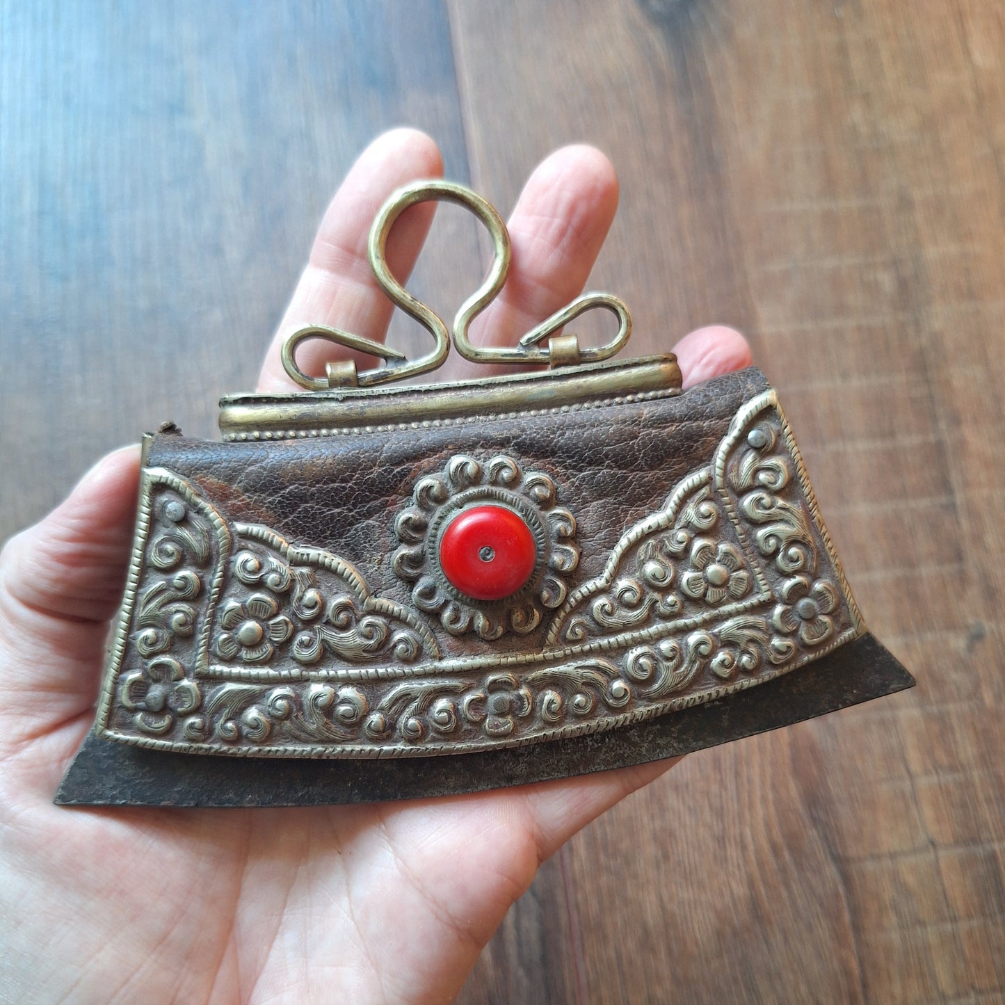 Vintage Tibetan tinder purse