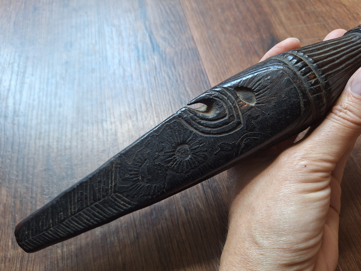 Antique Nepalese dhyangro drum handle #3