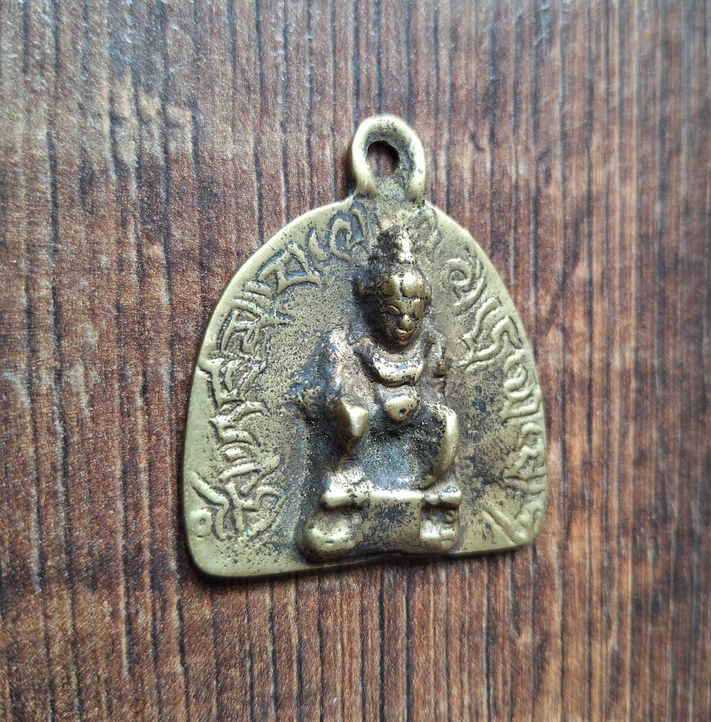Vintage brass pendant Yellow Dzambala