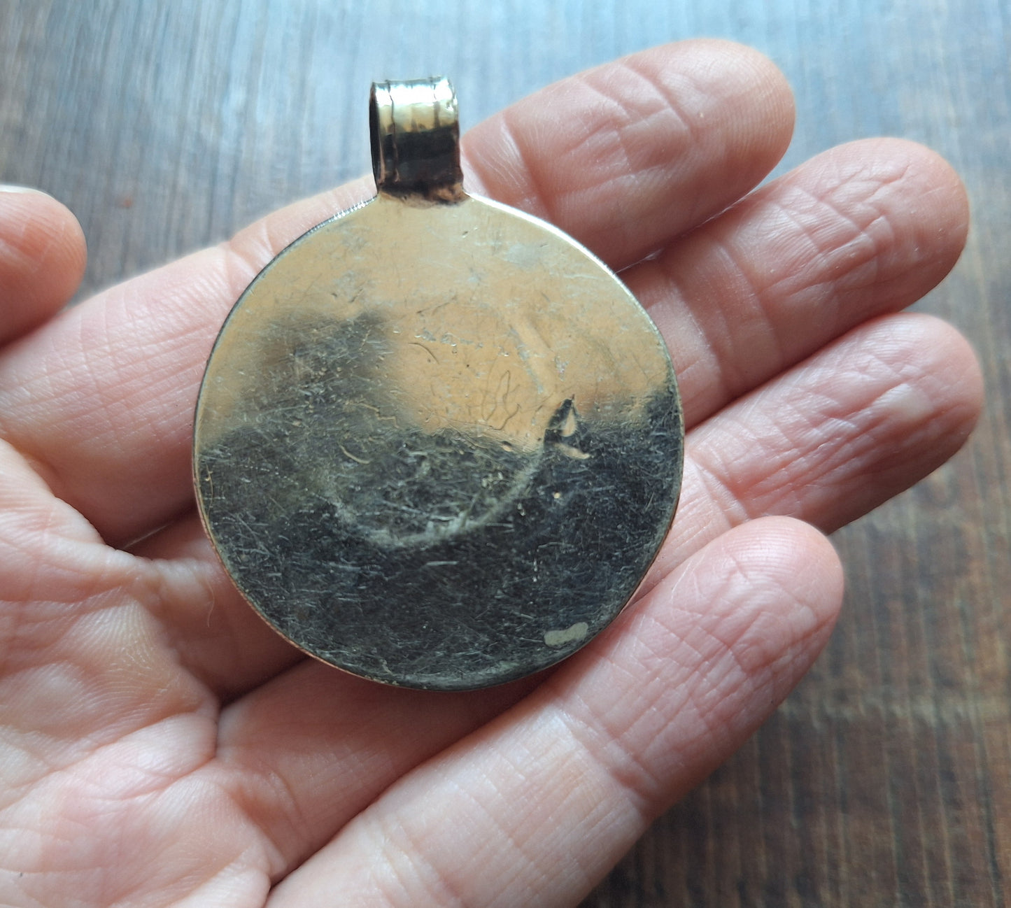 Tibetan silver and gemstone pendant