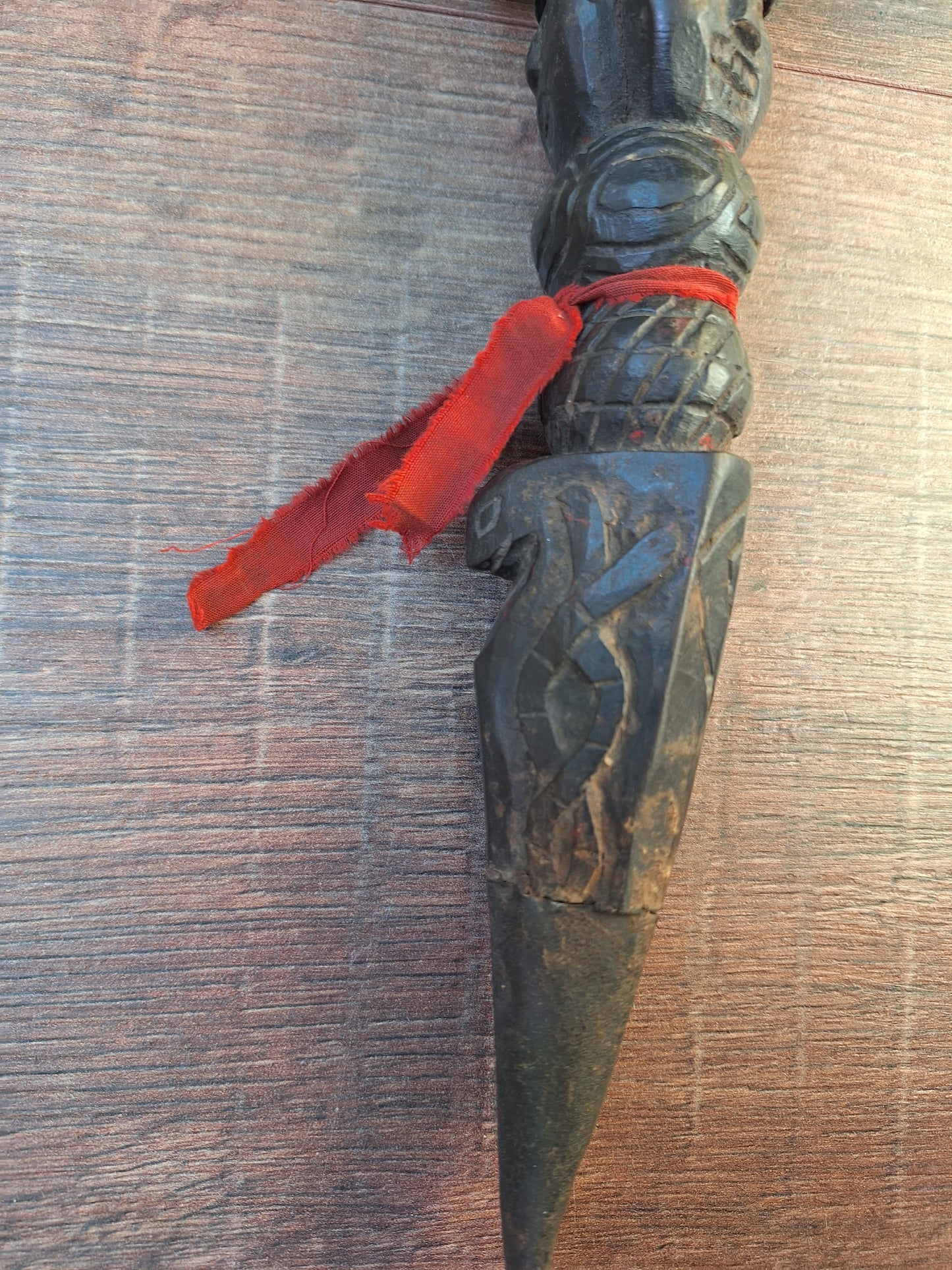 Antique wooden phurba #56