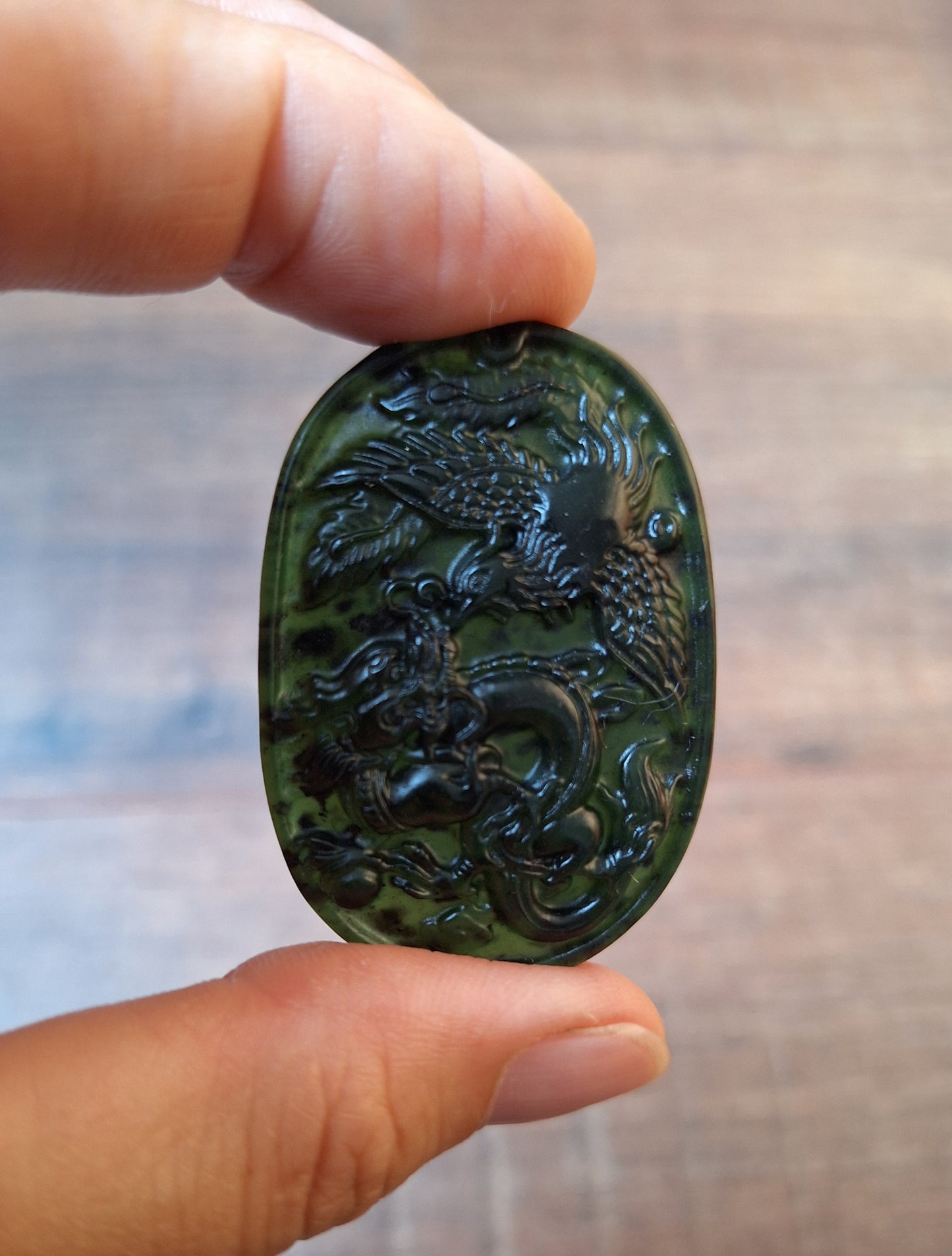 Jade pendant Dragon and Phoenix