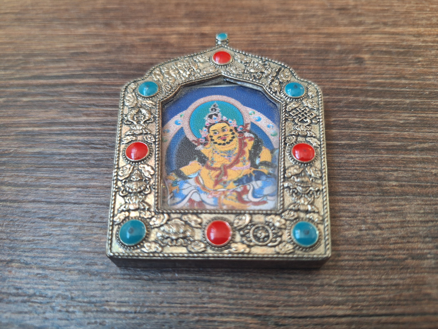 Alpaca metal Gau pendant Kubera