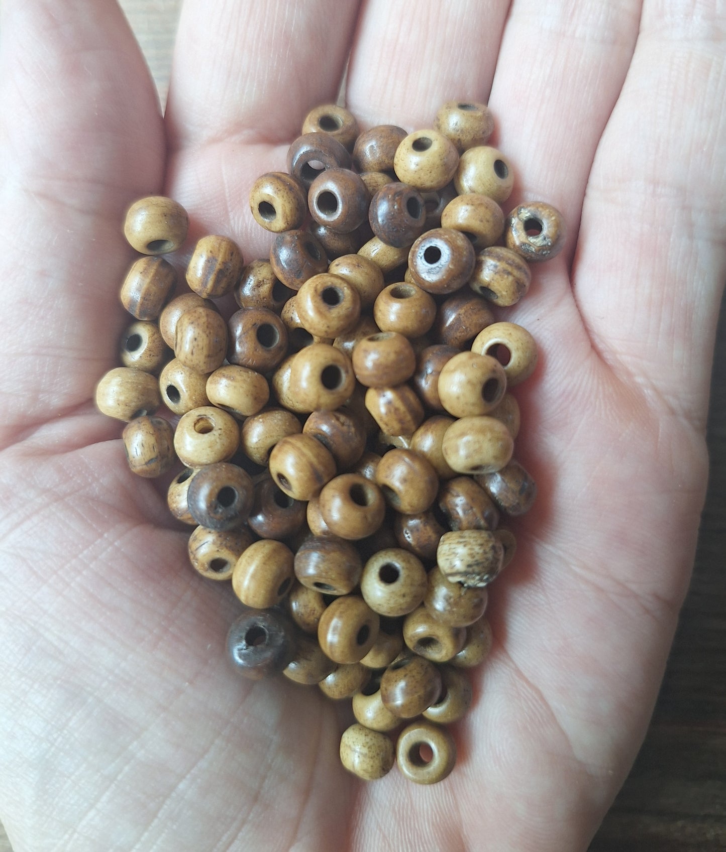 Vintage yak bone beads, set of 50