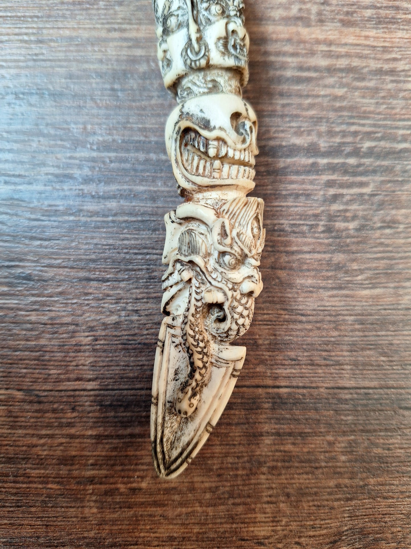 Vintage antler carved phurba