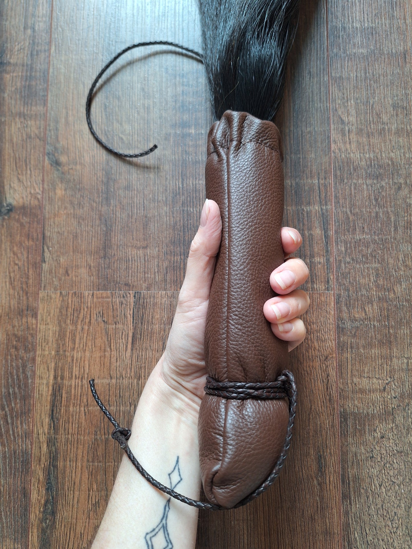 Horse tail shamanic whip