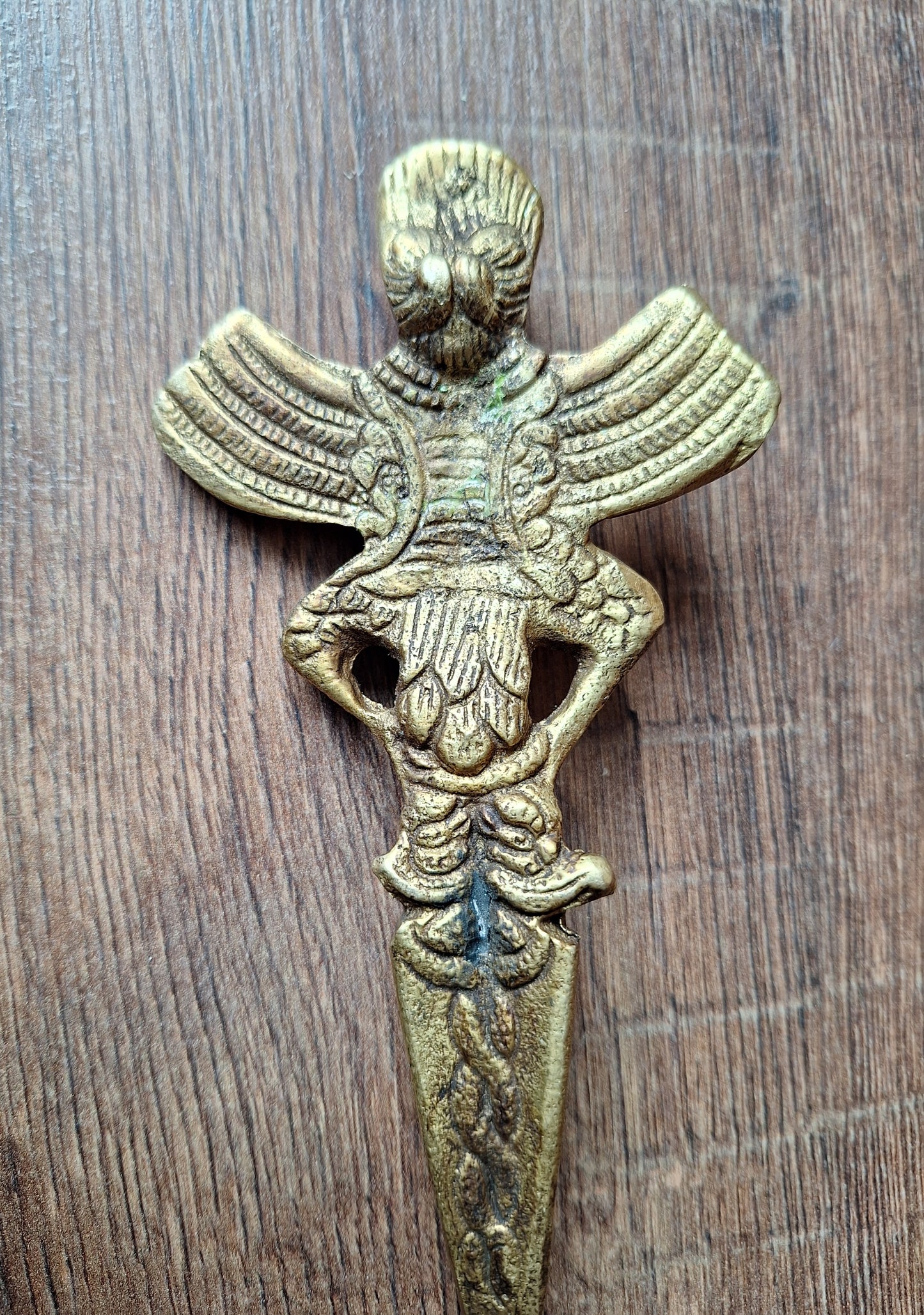 Vintage brass Garuda phurba #2