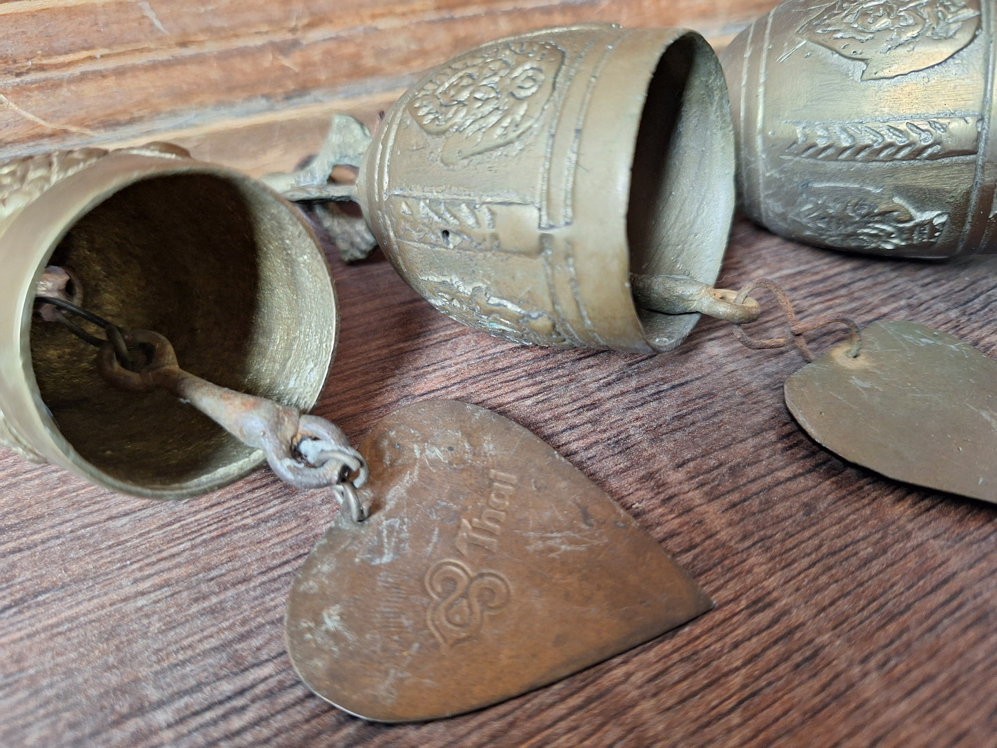 Vintage Thai Buddhist temple bells, set of 4