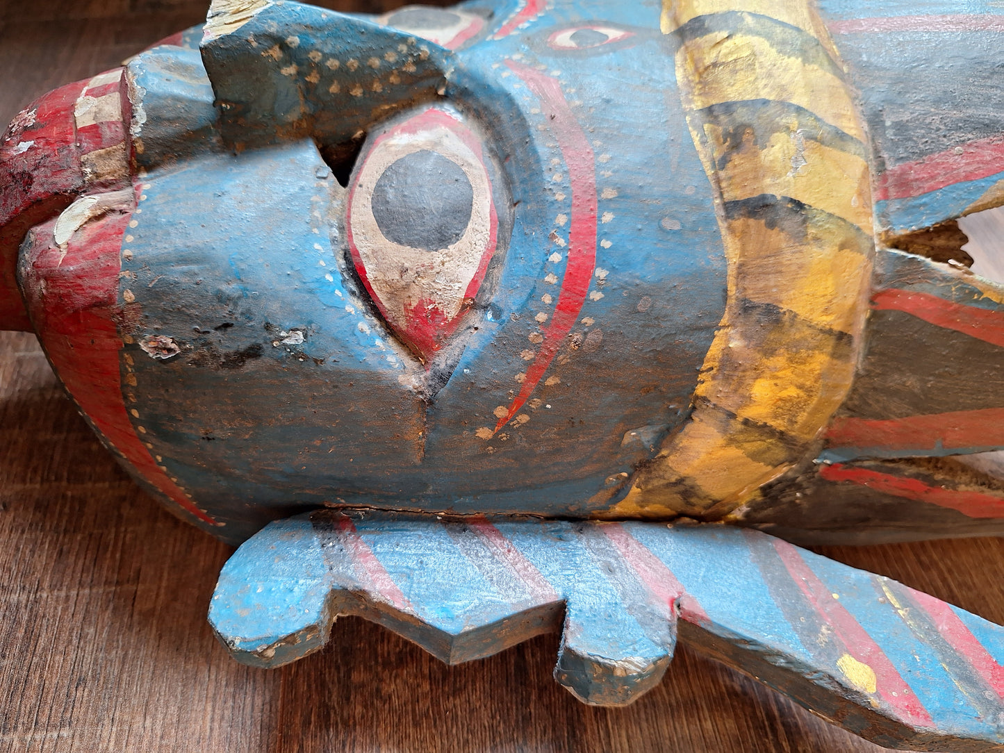 Vintage wooden Kali mask