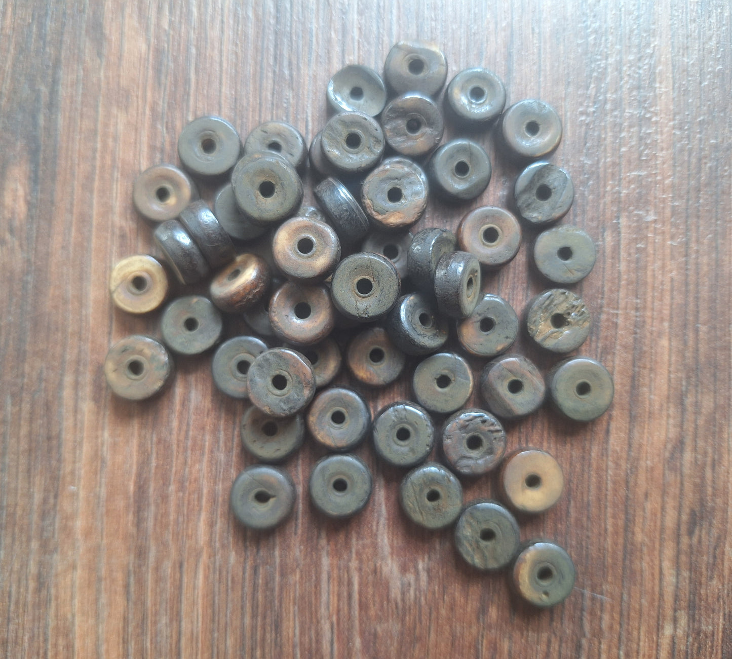 Vintage yak bone beads, set of 20