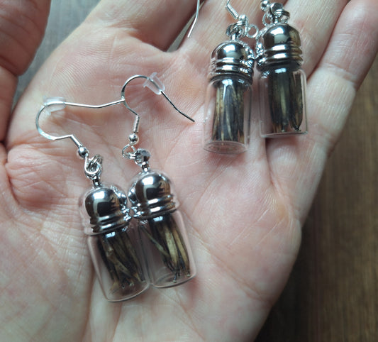 Hedgehog spikes amulet earrings