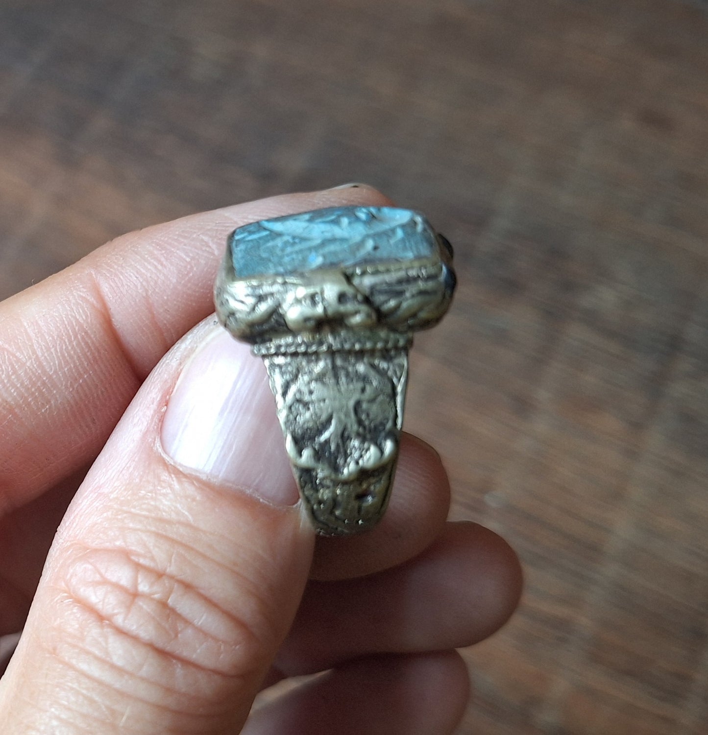 Vintage Kuchi tribal intaglio ring