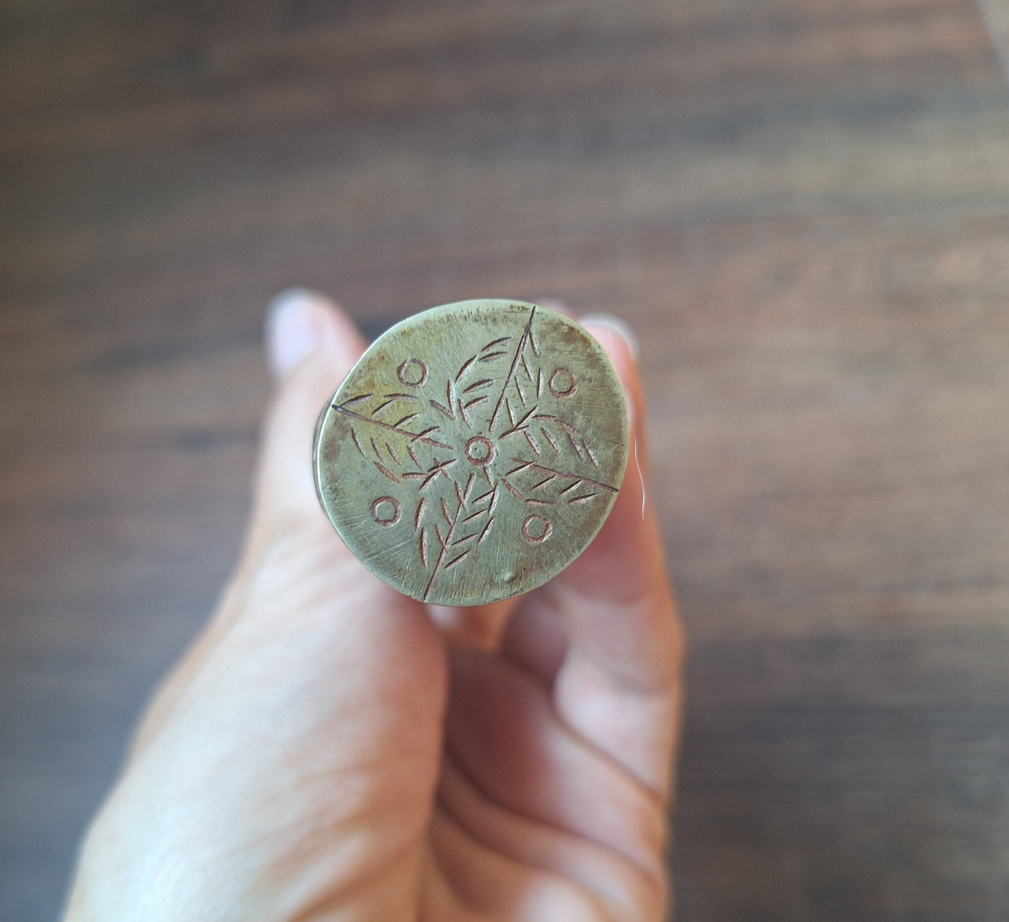 Vintage Tibetan silver and yak bone prayer wheel