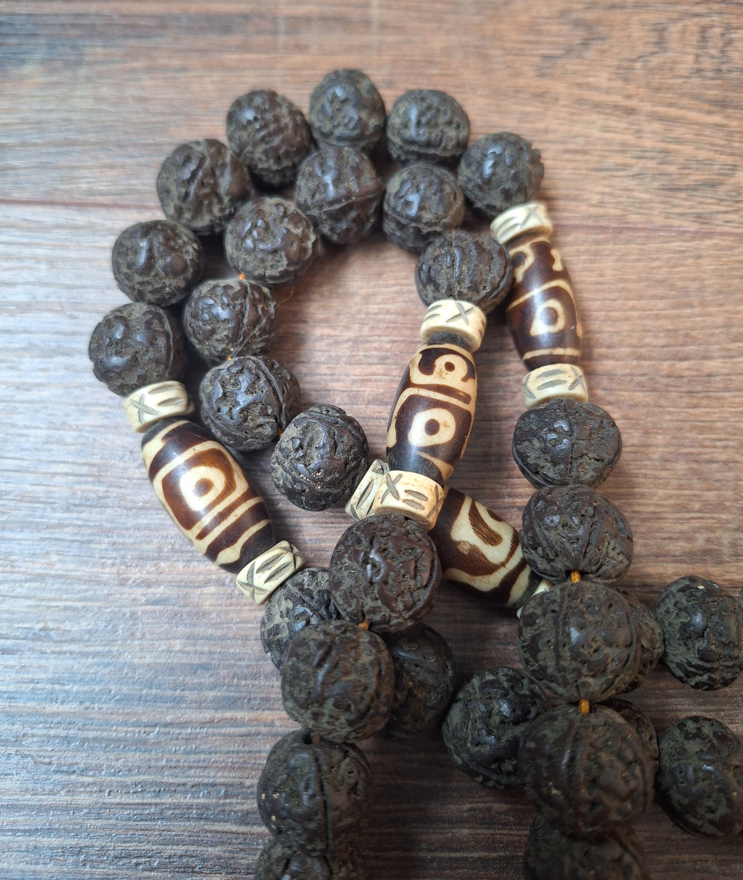 Vintage Nepalese rudraksha mala #22