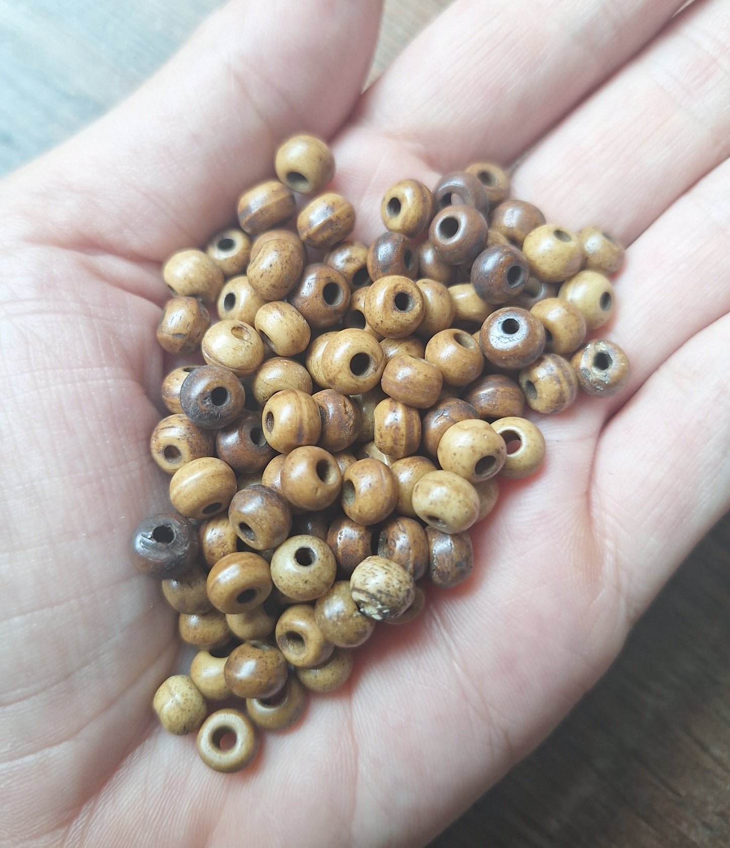 Vintage yak bone beads, set of 50