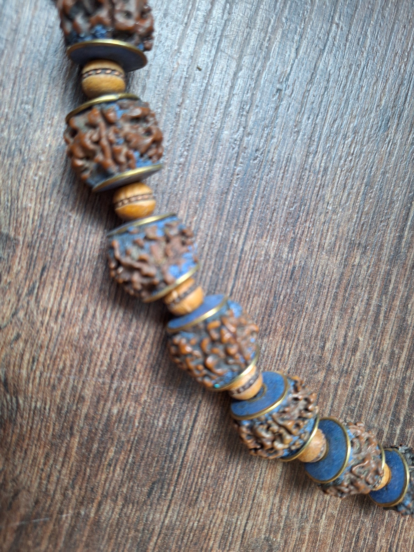 Vintage Nepalese rudraksha necklace