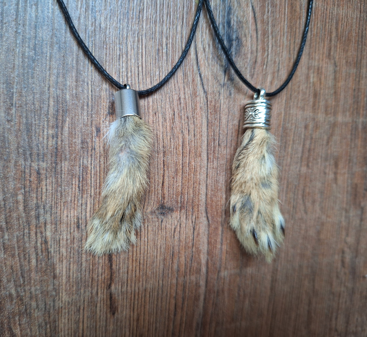 Hare paw amulet necklace