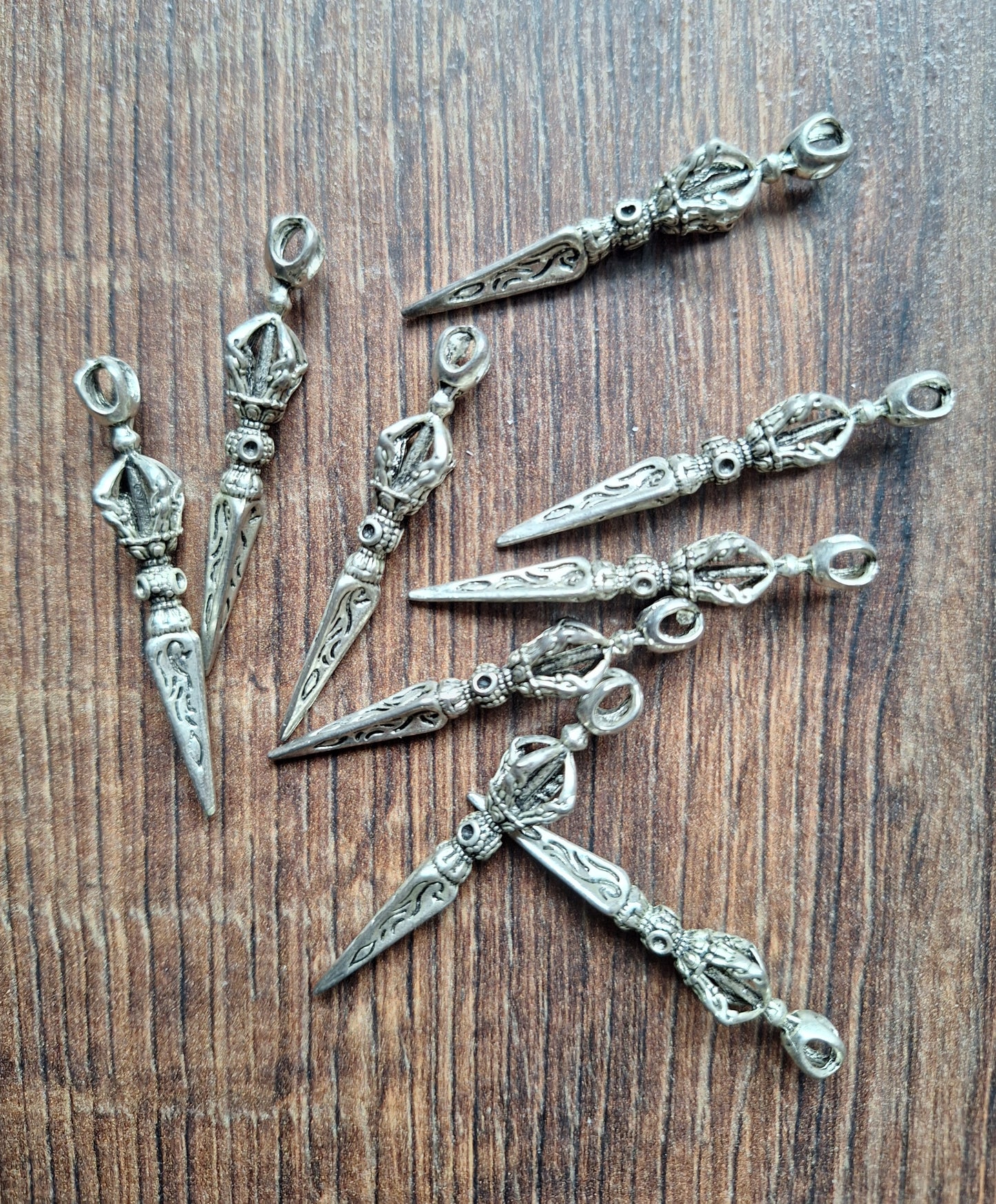 Alpaca metal phurba pendant