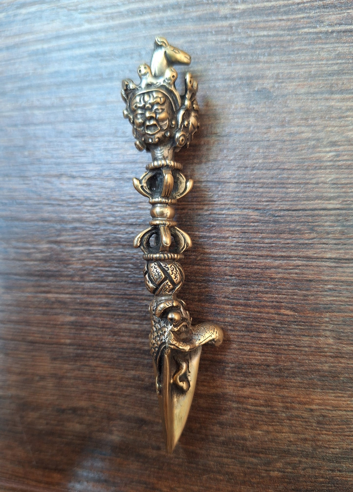 Small brass phurba