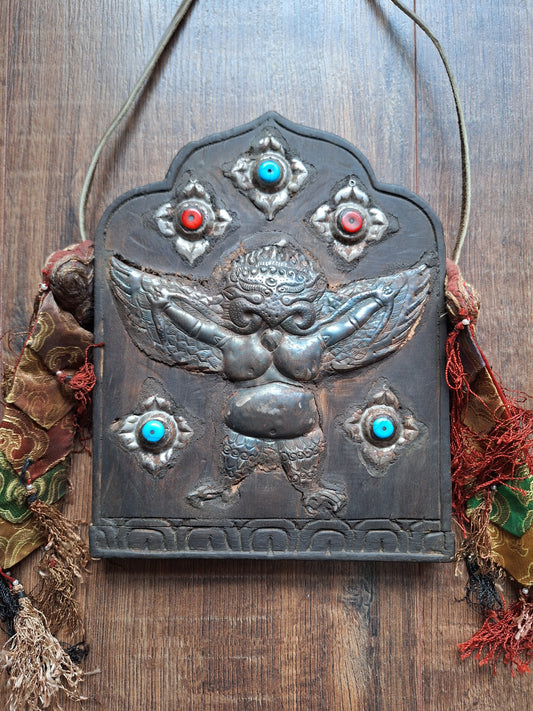 Vintage wooden wallhanger Garuda